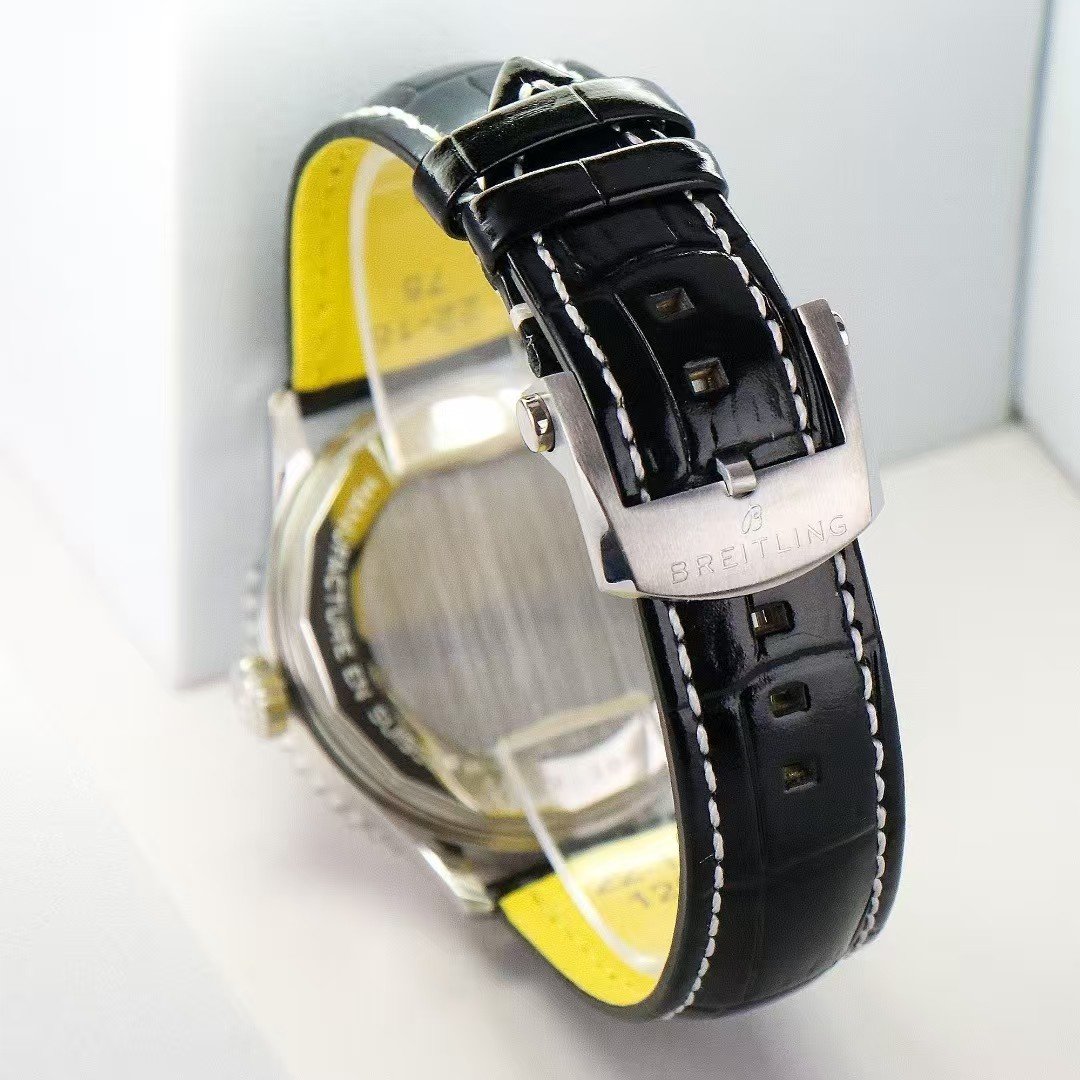 Breitling Navitimer Super Clone by BLS Factory — Steel Case, Black Dial, Black Leather Strap - Image 10