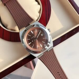 Super Clone Vacheron Constantin Overseas 41mm Brown Dial Stainless Steel Rubber Strap QC Factory