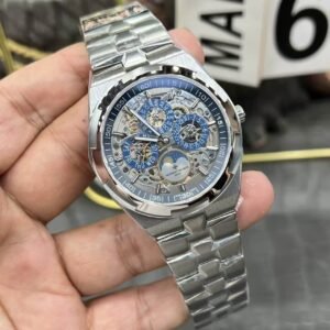 Super Clone Vacheron Constantin Overseas Perpetual Calendar Skeleton 41.5mm Stainless Steel Integrated Bracelet BBS Factory (V3 Edition)