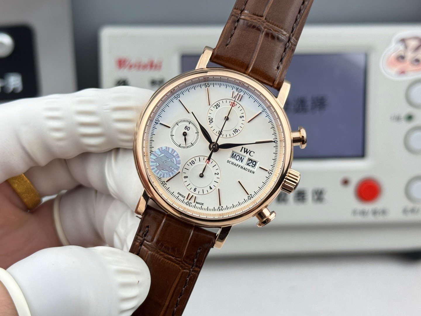 ZF Factory IWC Portofino Chronograph IW391036 “Portofino Chrono” Rose Gold Super Clone Replica - Image 4