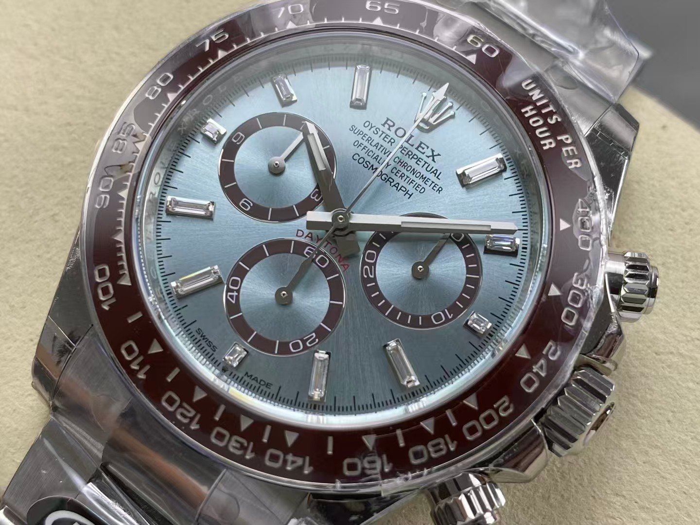 BTF BT4131 China Super Clone Daytona Ice Blue with Chestnut Brown Bezel - Image 4