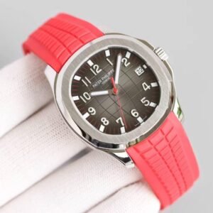 Patek Philippe Aquanaut 5168A Red Strap Super Clone