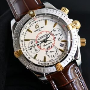 Super Clone Breitling Montbrillant Chronograph Two-Tone Cream Dial BLS Factory