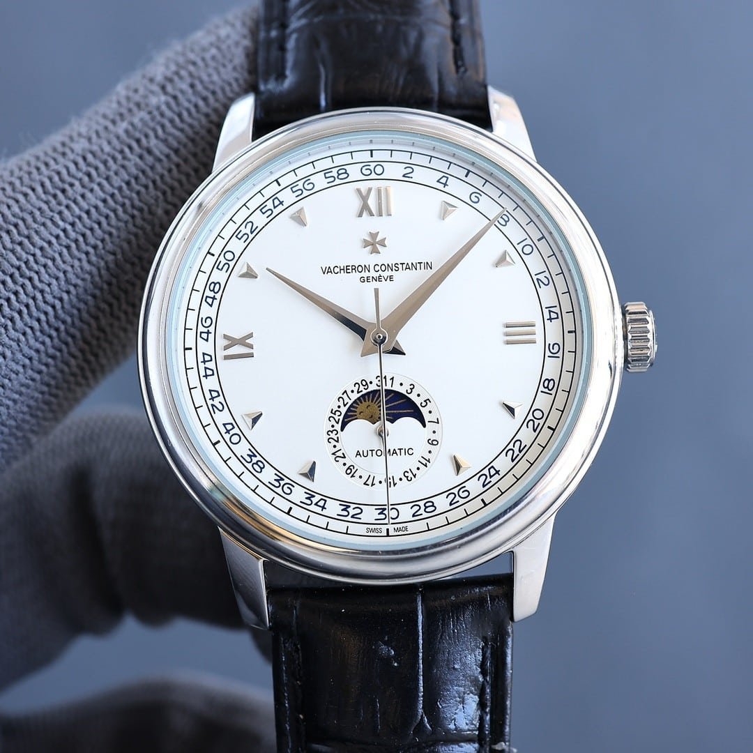 Super Clone Vacheron Constantin Historiques 47101 40mm White Dial Steel Case Leather Strap TW Factory