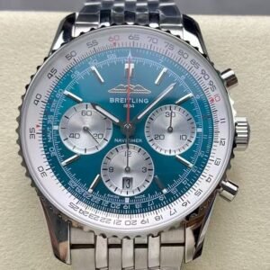 Super Clone Breitling Navitimer 43 Turquoise Dial Stainless Steel Bracelet BLS Factory