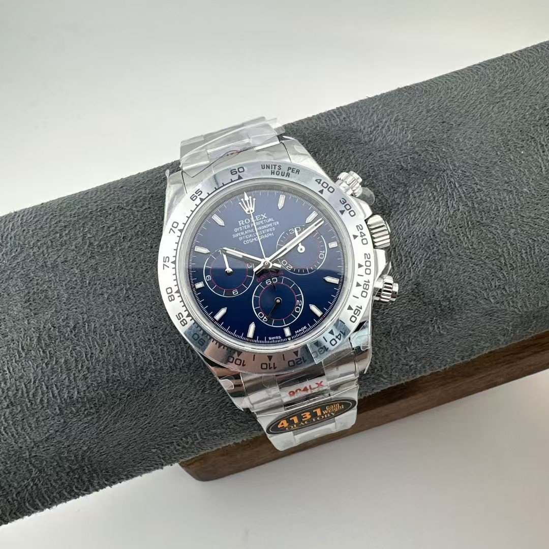 Clean Factory 4131 Super Clone Steel Daytona with Deep Blue Dial (China)