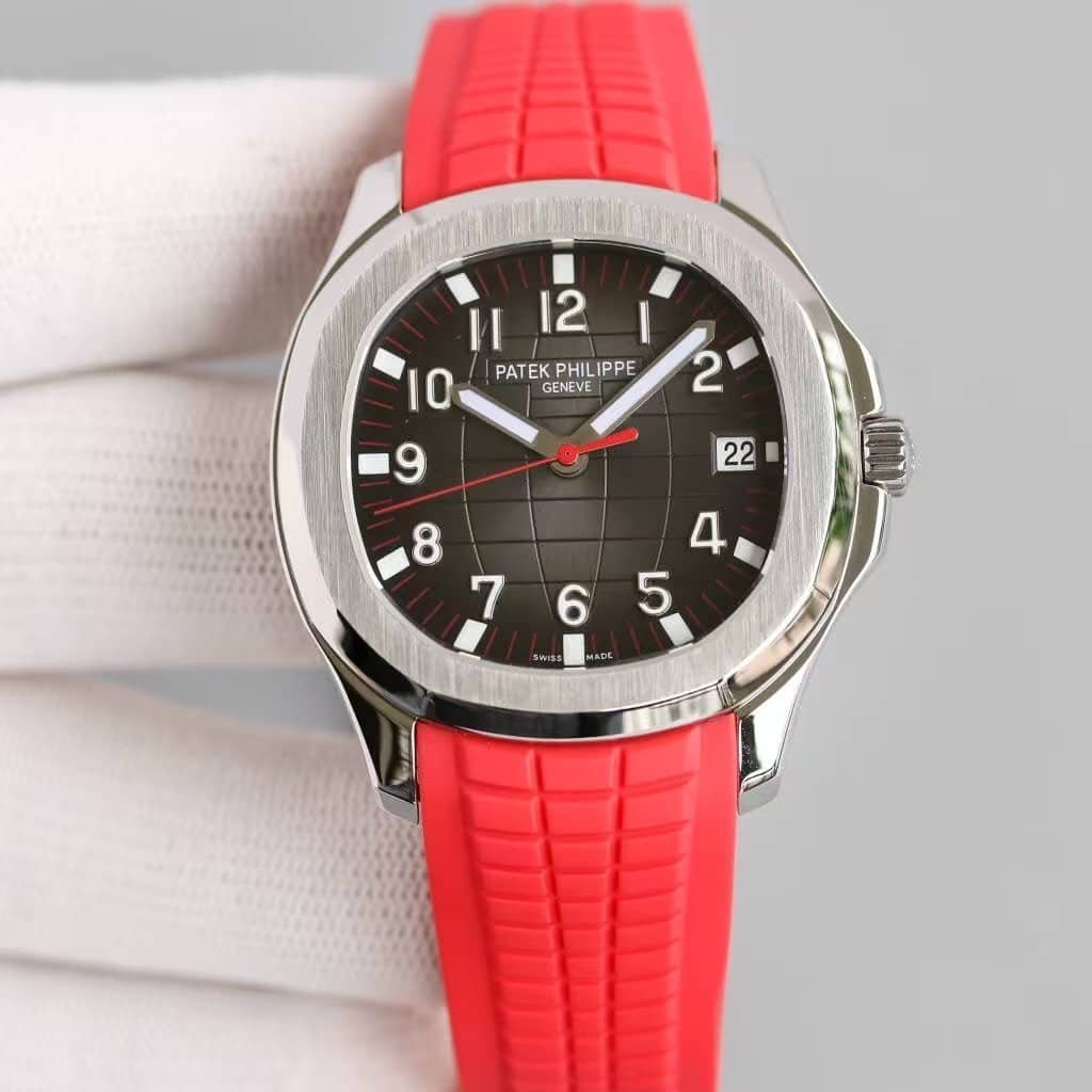 Patek Philippe Aquanaut 5168A Red Strap Super Clone - Image 2