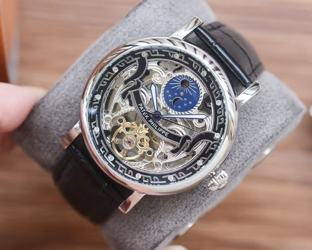 Replica Patek Philippe Skeleton Moonphase Tourbillon - Image 6