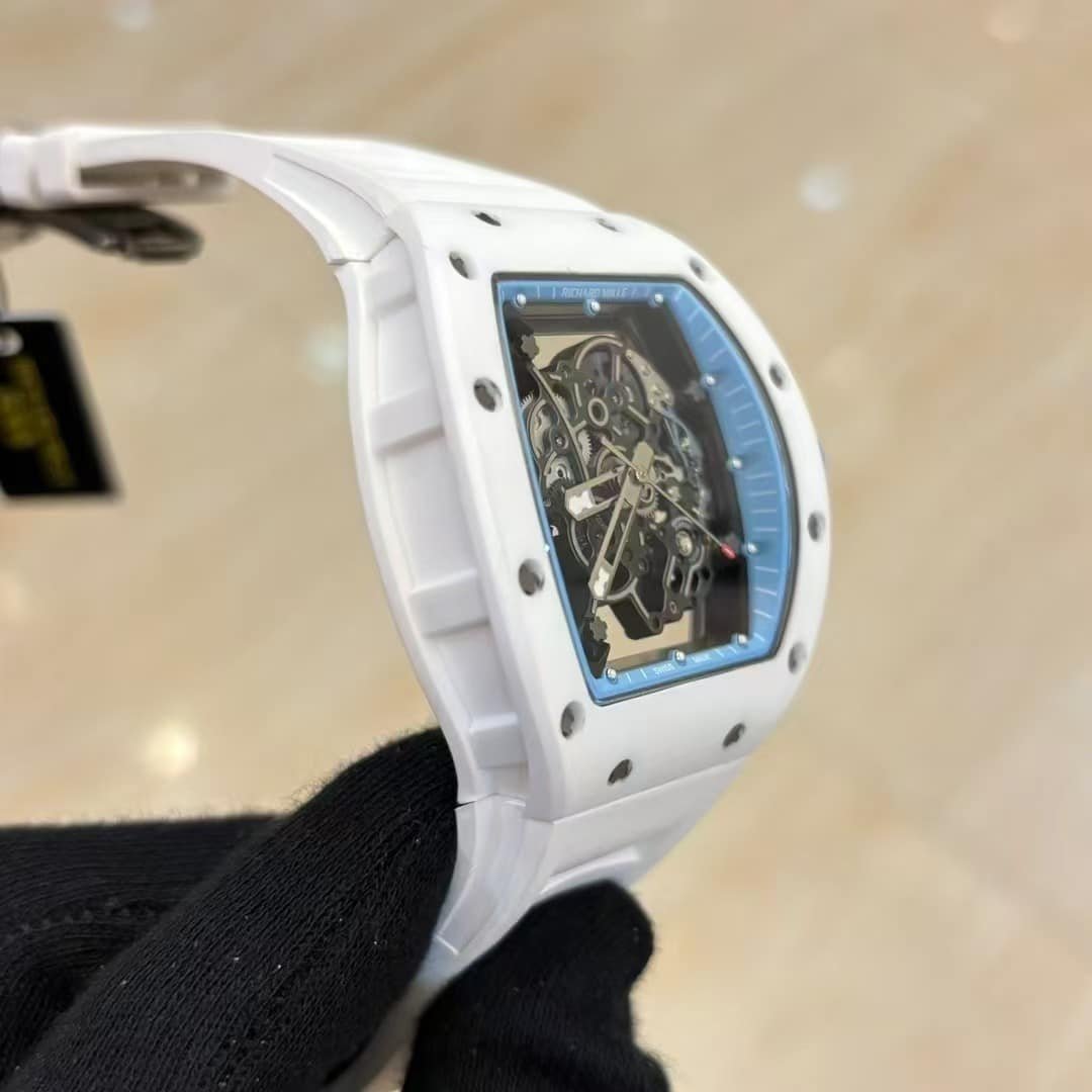 Replica Richard Mille RM055 Bubba Watson — White Ceramic Skeleton Edition - Image 5