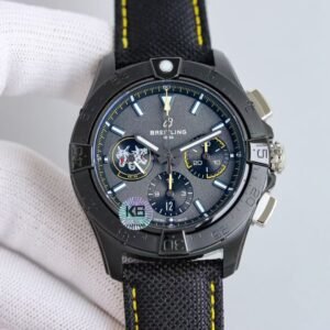 Super Clone Breitling Avenger 45 Grey Dial Black Steel Tactical Strap KB Factory