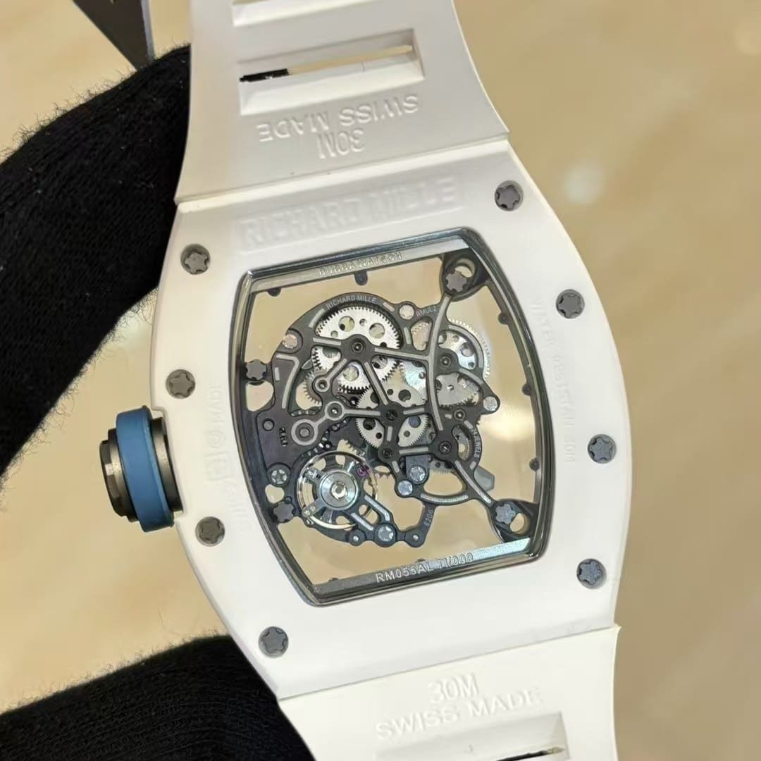 Replica Richard Mille RM055 Bubba Watson — White Ceramic Skeleton Edition - Image 6