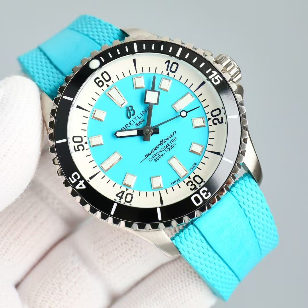 Breitling SuperOcean – Tiffany Blue Tide Edition (China Super Clone · BLS Grade) - Image 6