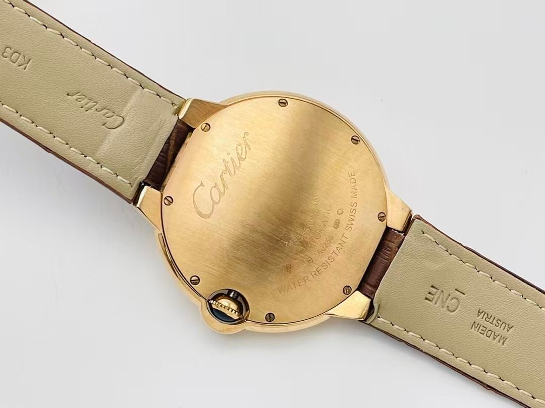 AF Factory Cartier Ballon Bleu Super Clone – Rose Gold Leather Strap Edition (Model CRW6920052) - Image 8