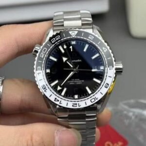 Replica Omega Seamaster Planet Ocean GMT Black & White Bezel — VS Factory