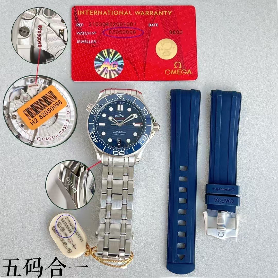 Replica Omega Seamaster Diver 300M Blue Wave Dial — VS Factory - Image 4