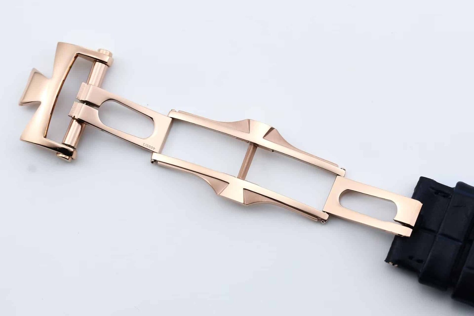 Super Clone Vacheron Constantin Overseas Tourbillon 42.5mm Blue Dial Rose Gold Leather Strap BBS Factory - Image 9