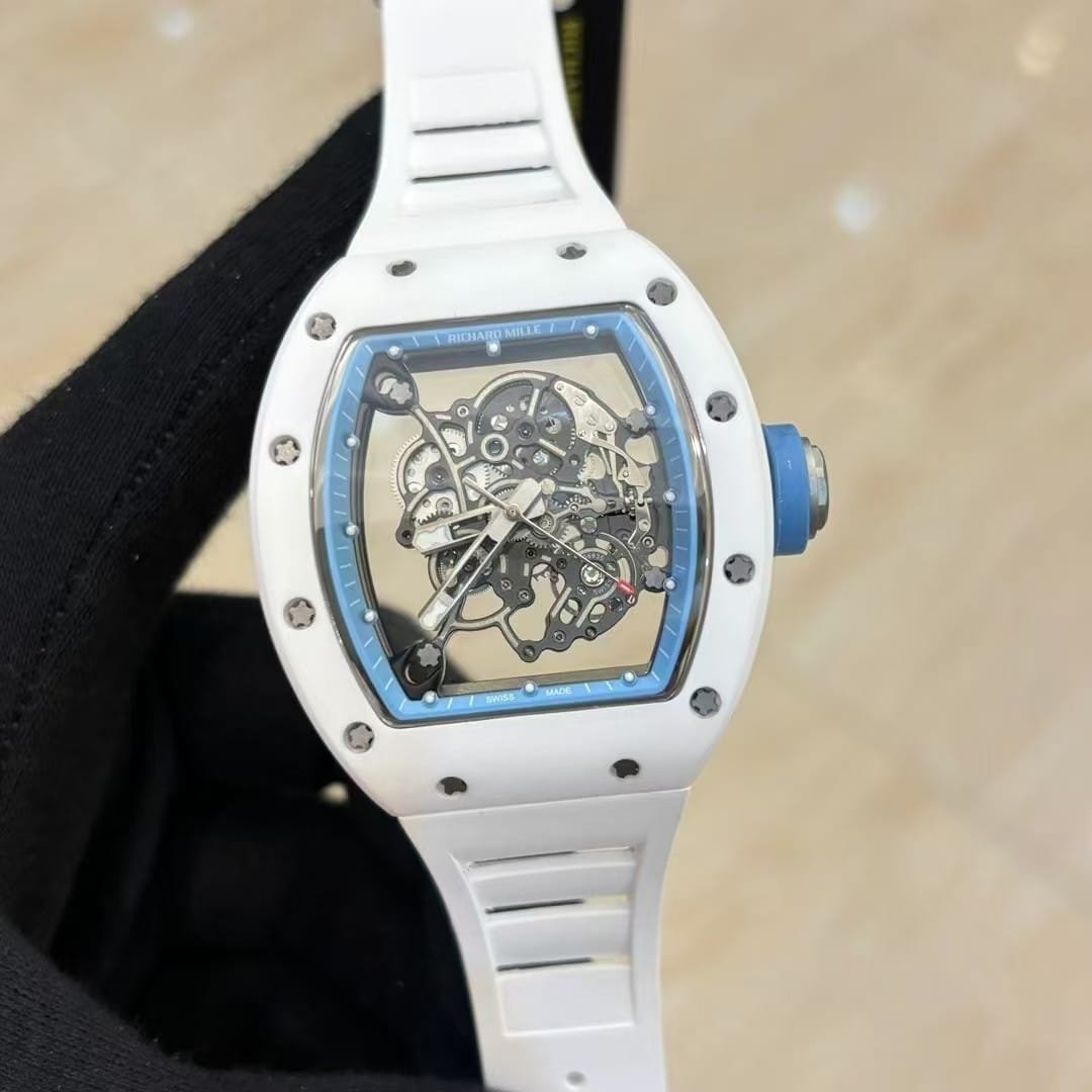 Replica Richard Mille RM055 Bubba Watson — White Ceramic Skeleton Edition - Image 3