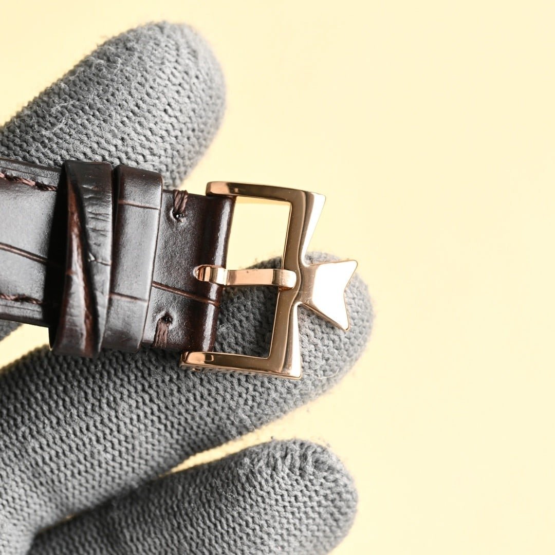 Super Clone Vacheron Constantin Historiques 1921 Square 36mm White Dial Rose Gold Case Leather Strap VC Factory - Image 8