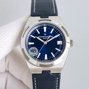 Super Clone Vacheron Constantin Overseas 41mm Blue Dial Leather Strap KB Factory