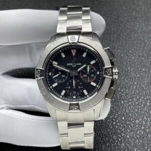 Super Clone Breitling Chronomat 42 Black Dial Stainless Steel Bracelet BLS Factory