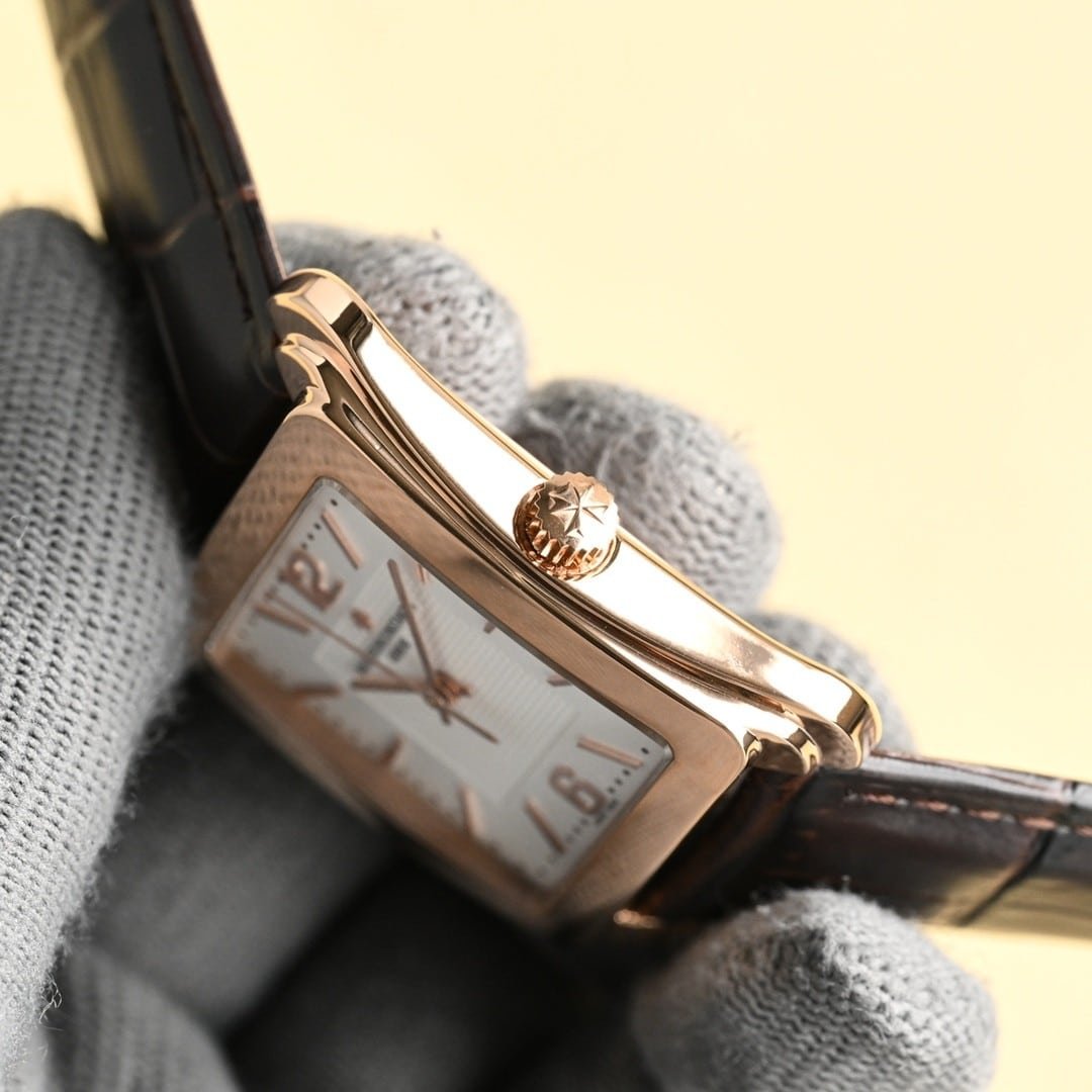 Super Clone Vacheron Constantin Historiques 1921 Square 36mm White Dial Rose Gold Case Leather Strap VC Factory - Image 6