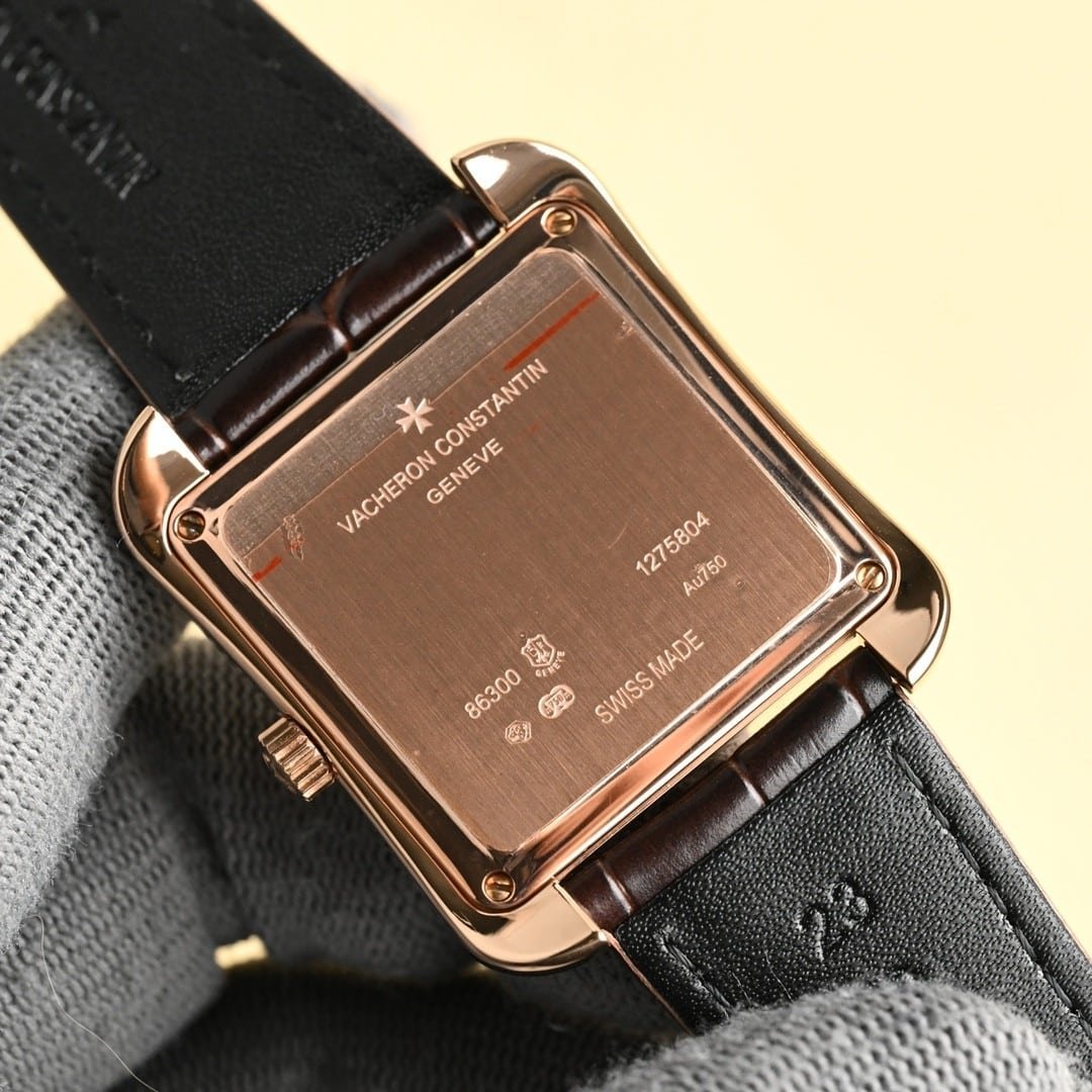 Super Clone Vacheron Constantin Historiques 1921 Square 36mm White Dial Rose Gold Case Leather Strap VC Factory - Image 7