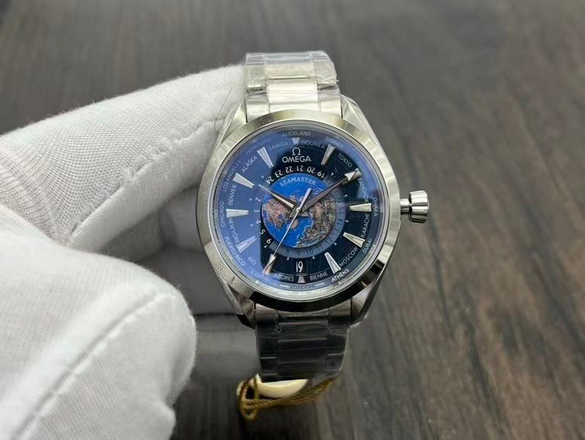 Replica Omega Seamaster Aqua Terra Worldtimer Blue-Gray Dial — VS Factory - Image 9