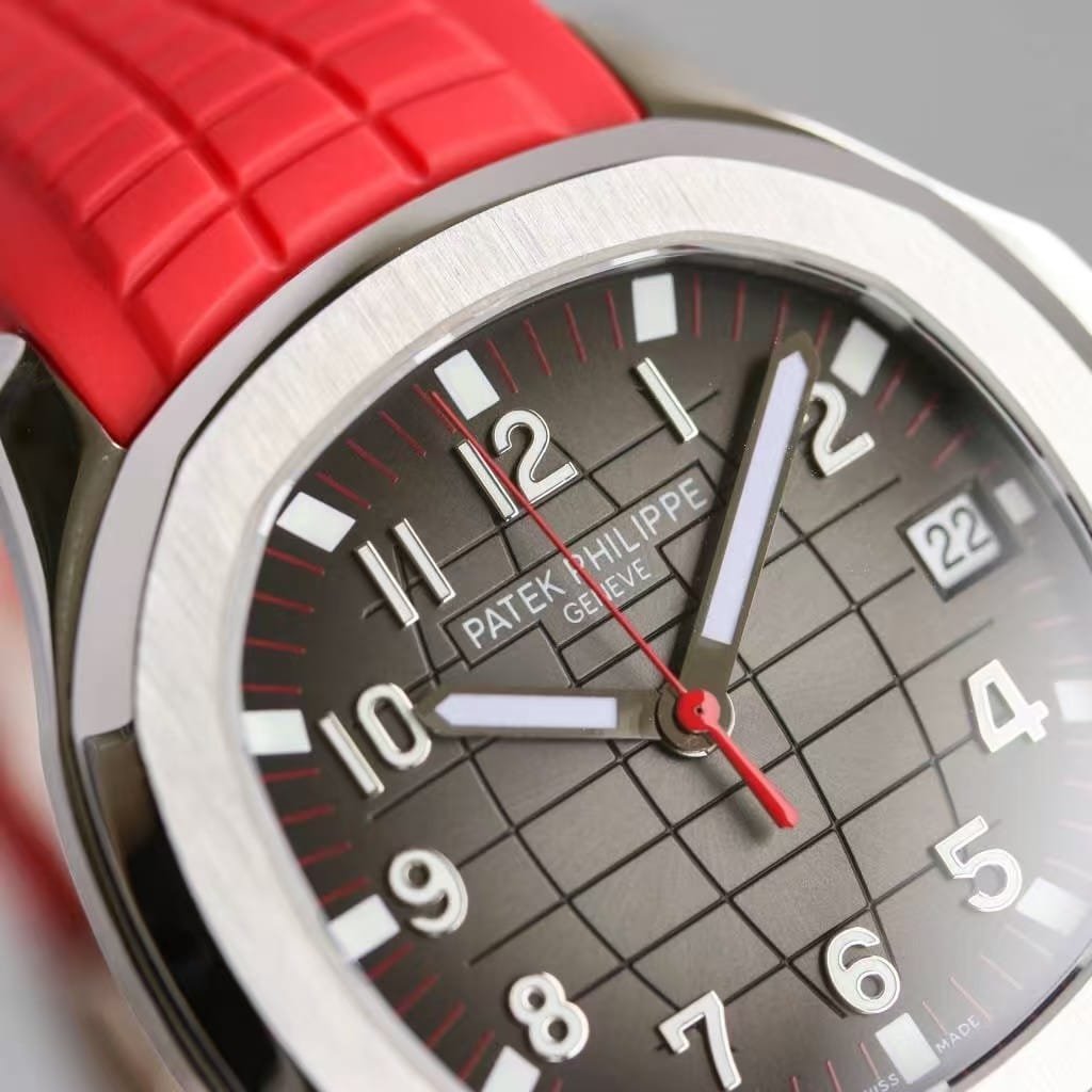 Patek Philippe Aquanaut 5168A Red Strap Super Clone - Image 4