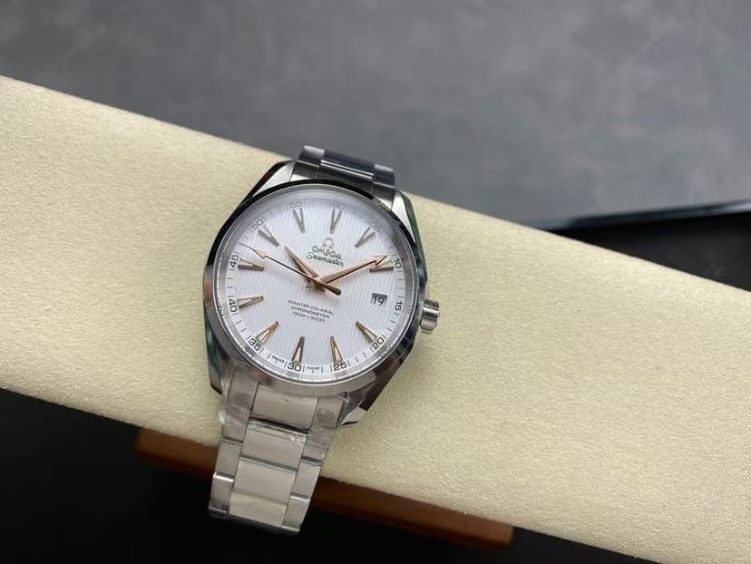 Aqua Terra Super Clone White Dial with Rose-Gold Indexes - Image 6