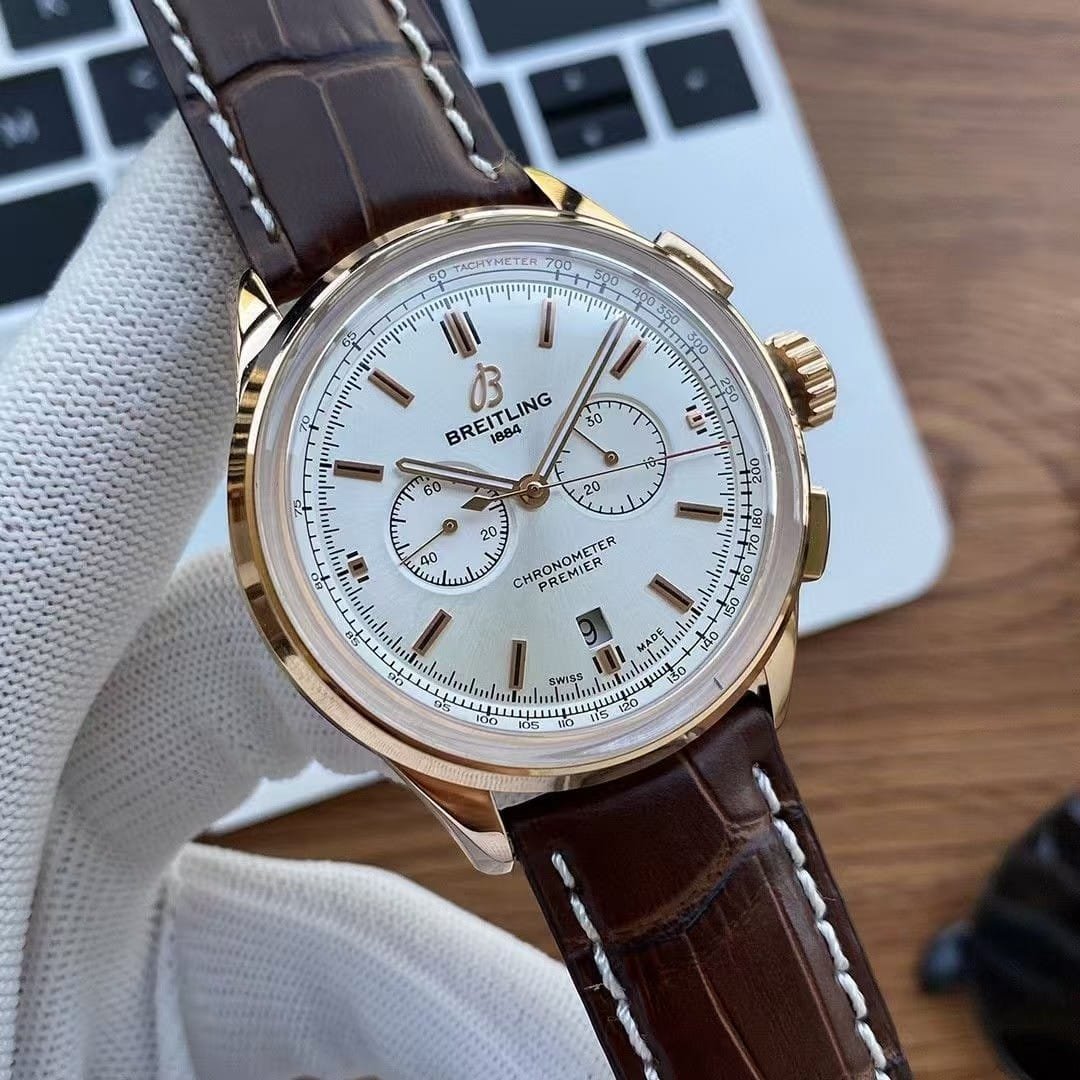 Super Clone Breitling Premier Chronograph 42 — Multi-Color Collection, Stainless Steel & Rose-Tone | BLS Factory Edition - Image 8