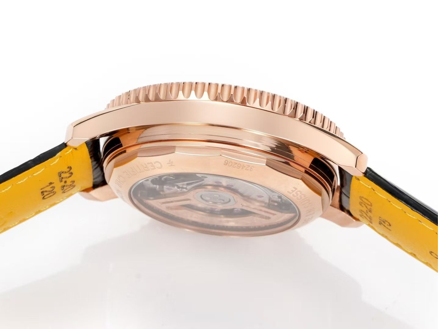 Breitling Navitimer Super Clone by BLS Factory — Rose-Gold Case, Green Dial, Black Leather Strap - Image 8