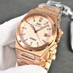 IWC Ingenieur Automatic 40 IW328907 Super Clone Replica Rose Gold – APS Factory (Black & Silver Dial)